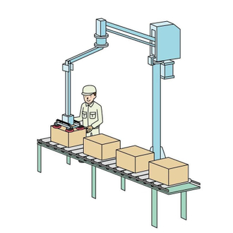 段ボール箱の吸着移載に